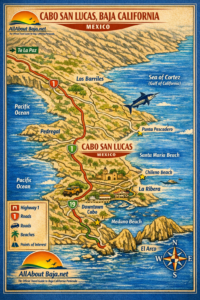 Map of Cabo San Lucas, Baja California