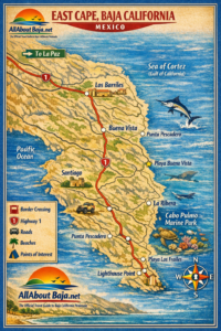 Map of East Cape Baja California