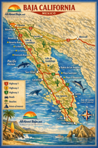Map of Baja California - Entire Region