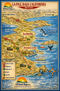Map of La Paz, Baja California