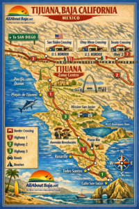Map of Tijuana Baja California